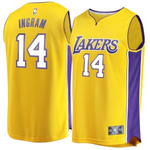 Camiseta Brandon Ingram 14 Los Angeles Lakers Icon Edition Amarillo Hombre